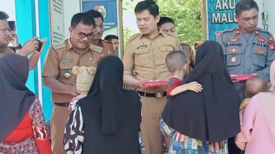 Sekda Majene  Launching PMT di Kecamatan Sendana