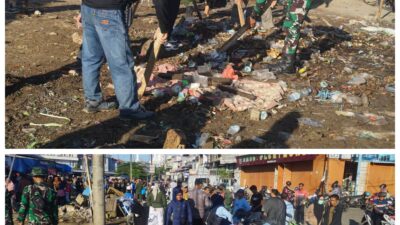 Bersihkan Area Pasar Sentral Mamuju, Asisten Bidang PEMKESRA Berharap Tingkatkan PAD