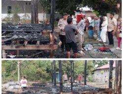 Sijago Merah Melalap Rumah Panggung Kadus Parabaya, Kerugian Ditaksir Rp75 Juta