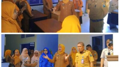 Tim Penilai Sambagi Diskominfo Majene, Tampilkan Lingkungan Kantor Bersih dan Asri